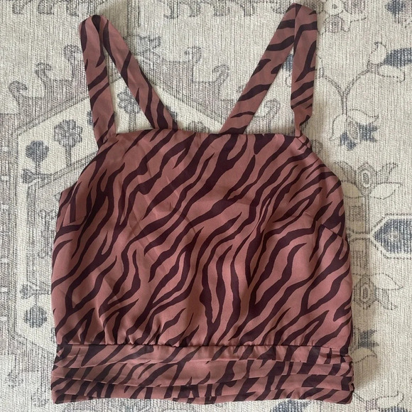 ASTR The Label Zebra Animal Print Tank Top Blouse Size S - Picture 4 of 7